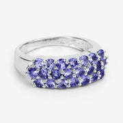 Bids.com 1.54 Carat Genuine Tanzanite .925 Sterling Silver Ring Rings