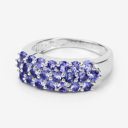 Bids.com 1.54 Carat Genuine Tanzanite .925 Sterling Silver Ring Rings