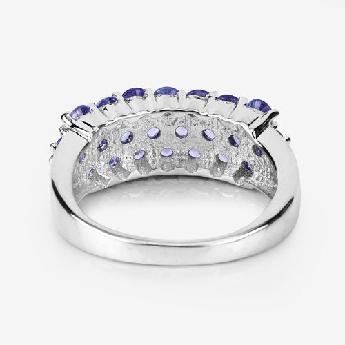 Bids.com 1.54 Carat Genuine Tanzanite .925 Sterling Silver Ring Rings