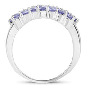 Bids.com 1.54 Carat Genuine Tanzanite .925 Sterling Silver Ring Rings