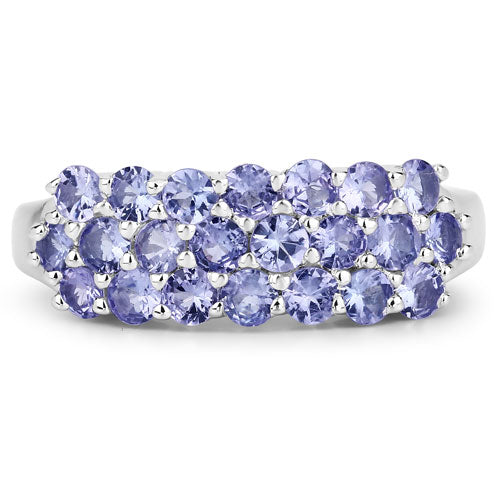 Bids.com 1.54 Carat Genuine Tanzanite .925 Sterling Silver Ring Rings