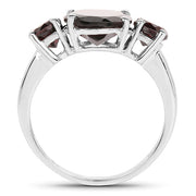 Bids.com 5.01 Carat Genuine Garnet .925 Sterling Silver Ring Rings