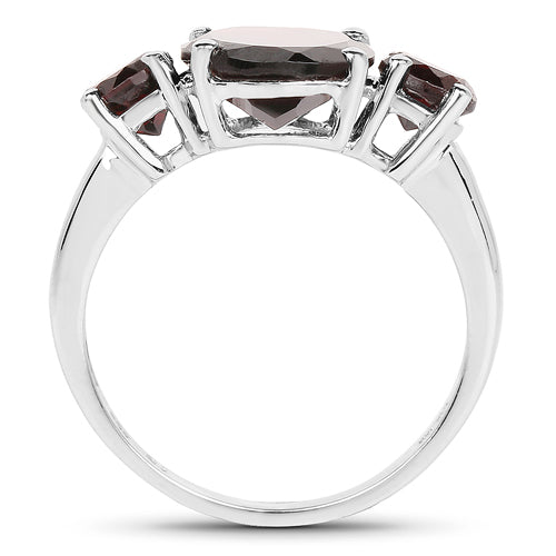 Bids.com 5.01 Carat Genuine Garnet .925 Sterling Silver Ring Rings