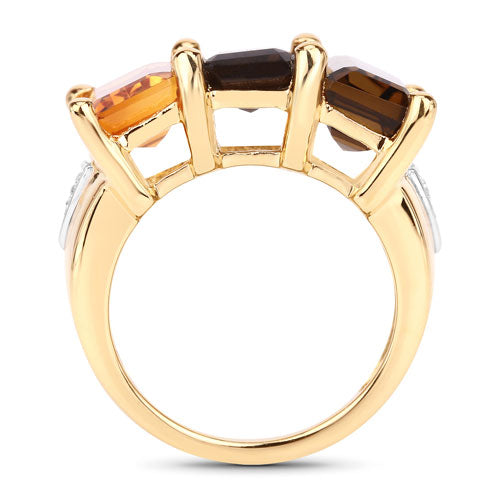 Bids.com 8.17 Carat Genuine Multi Stones .925 Sterling Silver Ring Rings