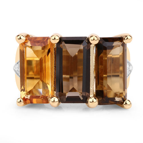 Bids.com 8.17 Carat Genuine Multi Stones .925 Sterling Silver Ring Rings