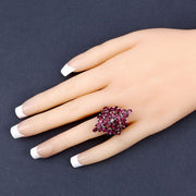 Bids.com 7.52 Carat Genuine Rhodolite .925 Sterling Silver Ring Rings