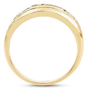 Bids.com 14K Yellow Gold Plated 1.26 Carat Genuine Green Sapphire .925 Sterling Silver Ring Rings
