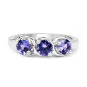 Bids.com 1.05 Carat Genuine Tanzanite .925 Sterling Silver Ring Rings