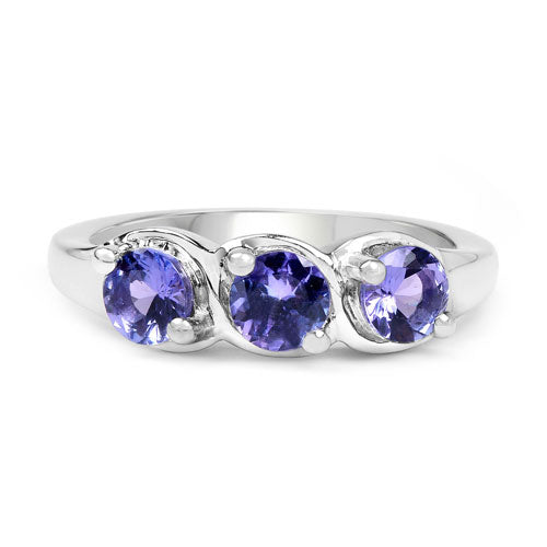 Bids.com 1.05 Carat Genuine Tanzanite .925 Sterling Silver Ring Rings