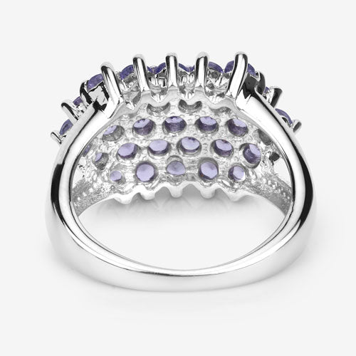 Bids.com 2.03 Carat Genuine Tanzanite .925 Sterling Silver Ring Rings