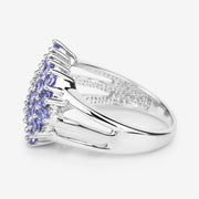 Bids.com 2.03 Carat Genuine Tanzanite .925 Sterling Silver Ring Rings