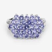 Bids.com 2.03 Carat Genuine Tanzanite .925 Sterling Silver Ring Rings