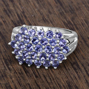 Bids.com 2.03 Carat Genuine Tanzanite .925 Sterling Silver Ring Rings