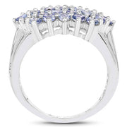 Bids.com 2.03 Carat Genuine Tanzanite .925 Sterling Silver Ring Rings