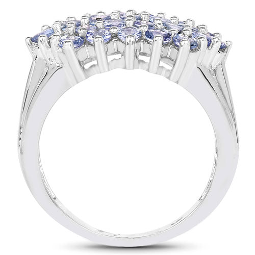 Bids.com 2.03 Carat Genuine Tanzanite .925 Sterling Silver Ring Rings