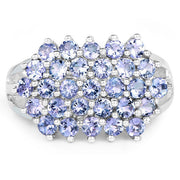 Bids.com 2.03 Carat Genuine Tanzanite .925 Sterling Silver Ring Rings