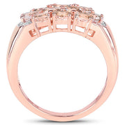 Bids.com 1.50 Carat Genuine Morganite .925 Sterling Silver Ring Rings