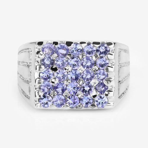 Bids.com 1.75 Carat Genuine Tanzanite .925 Sterling Silver Ring Rings