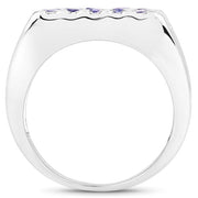 Bids.com 1.75 Carat Genuine Tanzanite .925 Sterling Silver Ring Rings