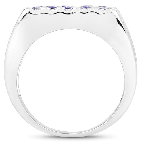 Bids.com 1.75 Carat Genuine Tanzanite .925 Sterling Silver Ring Rings