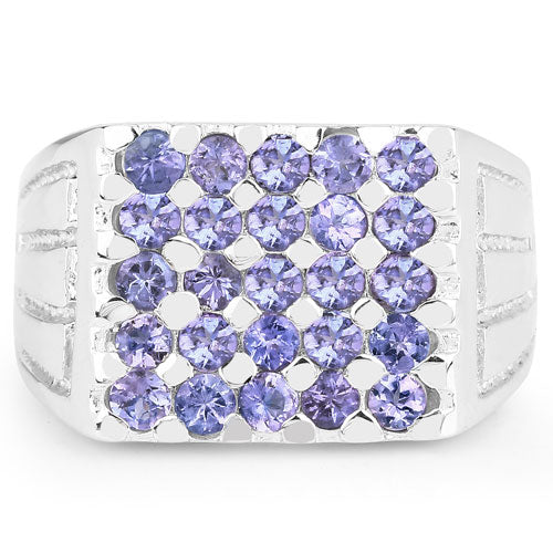 Bids.com 1.75 Carat Genuine Tanzanite .925 Sterling Silver Ring Rings