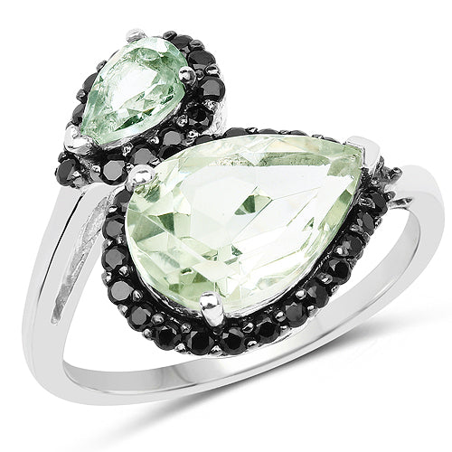 Bids.com 3.42 Carat Genuine Multi Stone .925 Sterling Silver Ring Rings