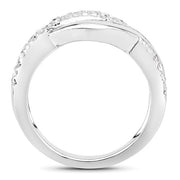 Bids.com 0.47 Carat Genuine White Diamond .925 Sterling Silver Ring Rings