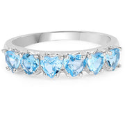 Bids.com 1.68 Carat Genuine Swiss Blue Topaz .925 Sterling Silver Ring Rings