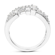 Bids.com 0.60 Carat Genuine White Diamond .925 Sterling Silver Ring Rings