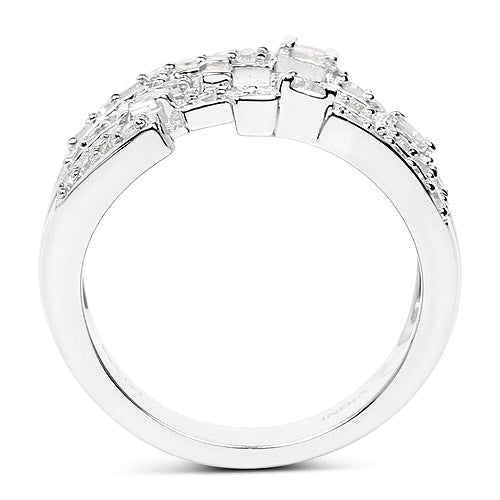Bids.com 0.60 Carat Genuine White Diamond .925 Sterling Silver Ring Rings