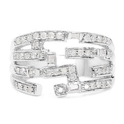 Bids.com 0.60 Carat Genuine White Diamond .925 Sterling Silver Ring Rings