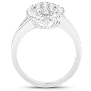Bids.com 0.62 Carat Genuine White Diamond .925 Sterling Silver Ring Rings