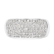 Bids.com 0.96 Carat Genuine White Diamond .925 Sterling Silver Ring Rings