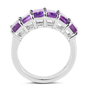 Bids.com 3.30 Carat Genuine Amethyst .925 Sterling Silver Ring Rings