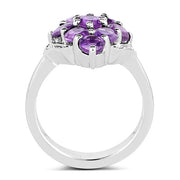 Bids.com 2.16 Carat Genuine Amethyst .925 Sterling Silver Ring Rings
