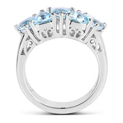 Bids.com 2.50 Carat Genuine Blue Topaz .925 Sterling Silver Ring Rings