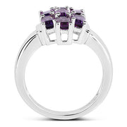 Bids.com 2.80 Carat Genuine Amethyst .925 Sterling Silver Ring Rings