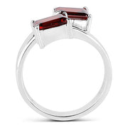Bids.com 2.40 Carat Genuine  Garnet .925 Sterling Silver Ring Rings