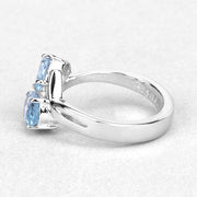 Bids.com 2.55 Carat Genuine Blue Topaz .925 Sterling Silver Ring Rings