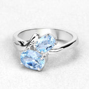 Bids.com 2.55 Carat Genuine Blue Topaz .925 Sterling Silver Ring Rings