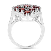Bids.com 5.22 Carat Genuine  Garnet .925 Sterling Silver Ring Rings