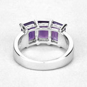 Bids.com 2.85 Carat Genuine Amethyst .925 Sterling Silver Ring Rings