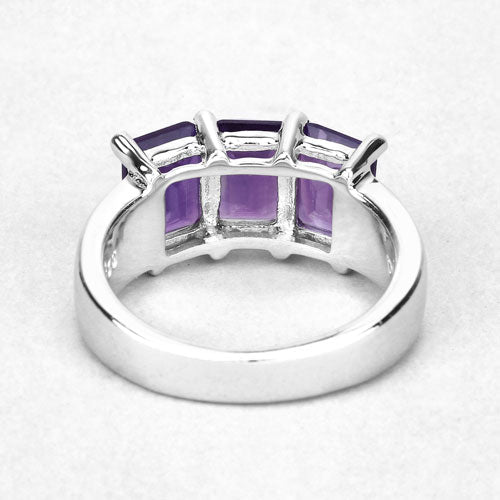 Bids.com 2.85 Carat Genuine Amethyst .925 Sterling Silver Ring Rings