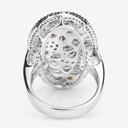 Bids.com 5.01 Carat Genuine Multi Stones .925 Sterling Silver Ring Rings