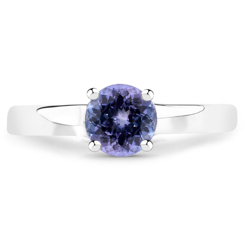 Bids.com 0.95 Carat Genuine Tanzanite .925 Sterling Silver Ring Rings