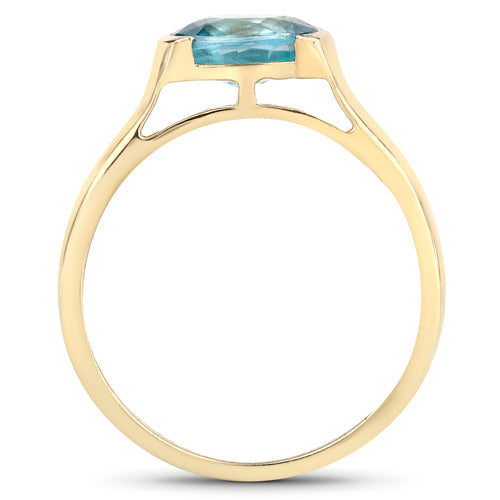 Bids.com 2.00 Carat Genuine Blue Zircon .925 Sterling Silver Ring Rings