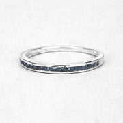 Bids.com 0.20 Carat Genuine Blue Diamond .925 Sterling Silver Ring Rings
