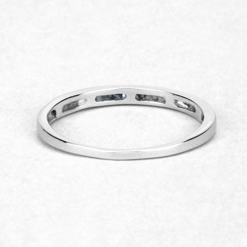 Bids.com 0.20 Carat Genuine Blue Diamond .925 Sterling Silver Ring Rings