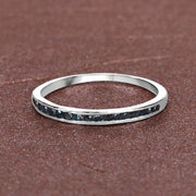 Bids.com 0.20 Carat Genuine Blue Diamond .925 Sterling Silver Ring Rings