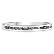 Bids.com 0.20 Carat Genuine Blue Diamond .925 Sterling Silver Ring Rings